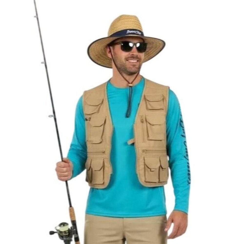 Bimini Bay Outfitters Dive Blue Hook M' Long Sleeve Performance Shirt Sz Medium - Picture 2 of 10